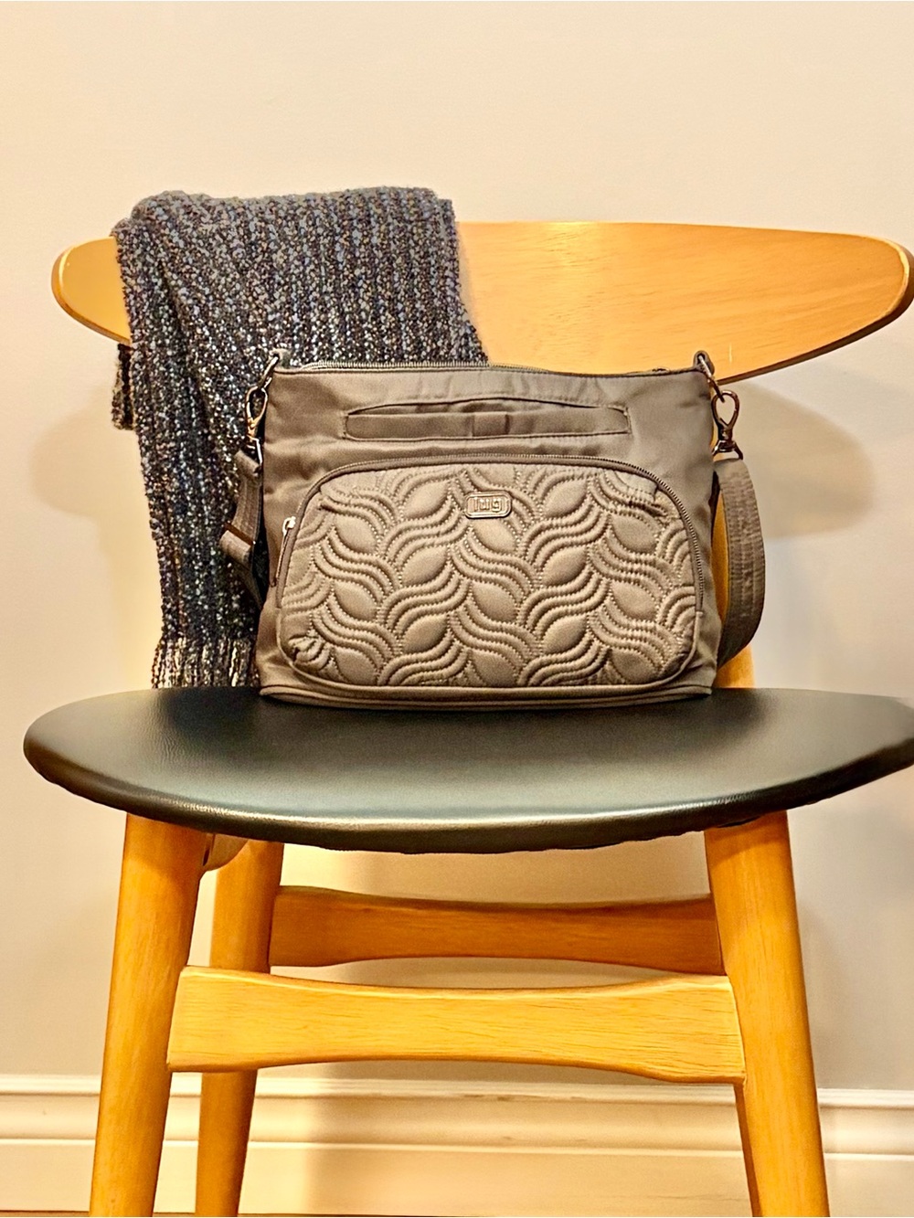 lug Samba Quilted Crossbody Bag in Taupe